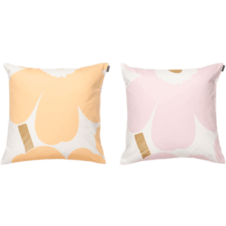 Marimekko Unikko pudebetræk 50x50 cm 2 dele White-Light pink-apricot