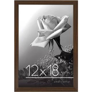 AmericanFlat 12x18 plakatramme med poleret plexiglass - Episk samling - Galleri v?grammer med konstrueret tr? - Fotoramme til v?gvisning - Valn?d