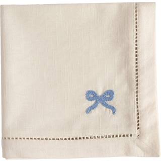 Pick a Poppy Bow sserviet 45x45 Cm - Servietter & Tilbehør Bomuld Blå - T09454501SS24-048
