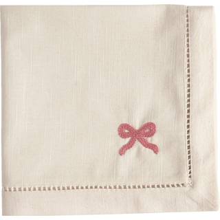 Pick a Poppy Bow sserviet 45x45 Cm - Servietter & Tilbehør Bomuld Rosa - T09454512SS24-049