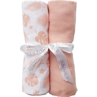 Summerville Organic Tæppe/ Stofble i Musselin 2-pak Øko, Tropical/Peachy