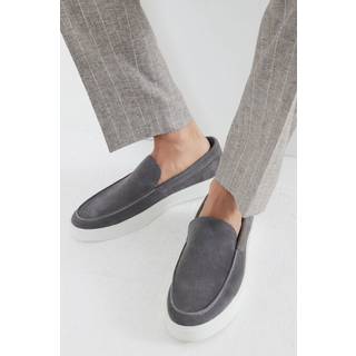 River Island River Island Grey Suede Wedge Cupsole Loafers