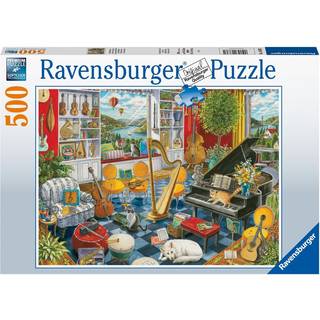 Ravensburger The Music Room Jigsaw Puzzle - 500 indviklet sk?rne stykker | H?ndlavet i Tyskland -teknologi | Ideel til voksne og b?rn | FSC-certi