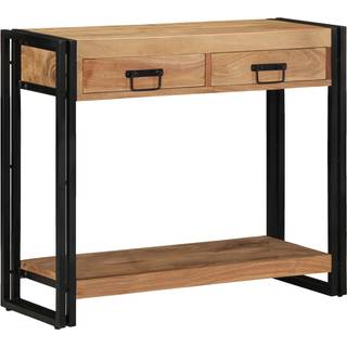 Konsolbord Med Skuffe Brun 90 X 33 X 75 Cm Massivt Akacietræ