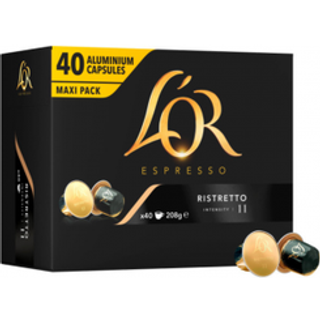 L'OR Lungo Ristretto kaffekapsel styrke11, 10 kapsler