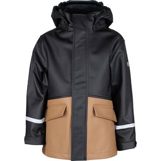 Lindberg Kids' Vestby Rain Jacket Fleece Black/beige, 150