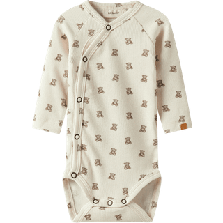Lil&#39; Atelier Body Turtledove Teddy Bear Med Slå-om Lukning