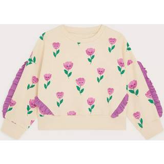Monsoon Monsoon Pink Tulip Print Frilly 100% Cotton Sweatshirt