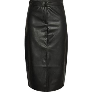 Pieces - Sort - Pcolga Hw Midi Skirt Mm Jrs - Medium
