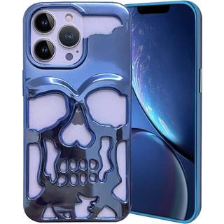 IMOGACLA 2023 Skull Halloween Telefonkasse - Chrome Hearts iPhone 15 Pro Max Case Skeleton Cool Gothic Designer til iPhone 15 Pro Max Phone Case