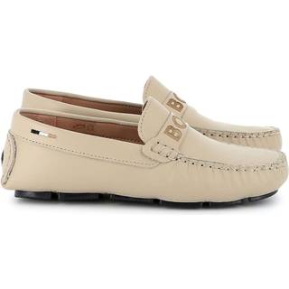BOSStil drenge. J51651 Loafers i beige læder (31), Fast, Ingen, Casual, børnetøj