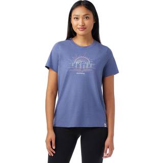 Smartwool Women's Mountain Sol Graphic Tee Merino-shirt Damer størrelse XS farve blå/lilla