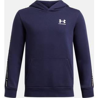 Under Armour Icon Fleece Taping Boys' Hoodie Midnight Navy / White YXL (160 - 170 cm)