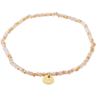Pilgrim INDIE armbånd rosa, guldbelagt