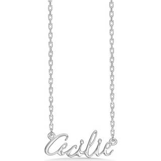Navnehalskæde i sølv - Cecilie