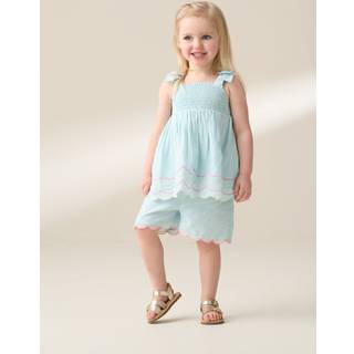 Angel & Rocket Angel & Rocket Lina Broderet 100% Bomuld Top og Shorts Sæt