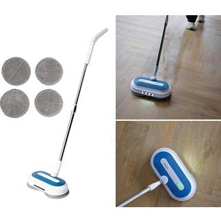 Shine Spinner Mop Deluxe Trådløs Roterende Gulvrengøringsmaskine med LED og Vandtank