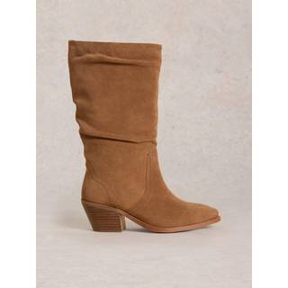 White Stuff White Stuff Brown Azalea Suede Mid Slouch Boots