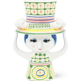 Bjørn Wiinblad Lady with hat vase, H:24,5 cm - Grøn