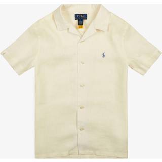 Polo Ralph Lauren Polo Ralph Lauren Ivory Boys Linen Camp Collar Shirt
