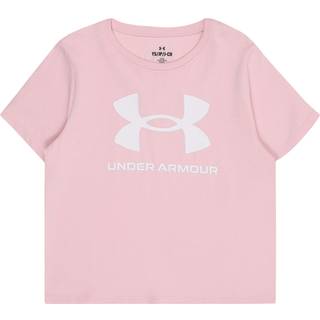 Under Armour Big Logo Girls' Short Sleeve Prime Pink / White / White YMD (137 - 149 cm)