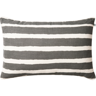 Chhatwal & Jonsson Block Stripe udendørspude 40x60 cm Grey-off white