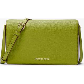MK Jet Set Medium Pebbled Leather Front-Flap Crossbody Bag - Green - Michael Kors - ONE SIZE