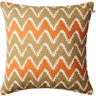 Chhatwal & Jonsson Ikat Bangalore udendørspude 50x50 cm Beige-apricot orange