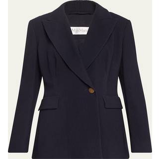 Max Mara Pagano wool-blend blazer - blue - M-L