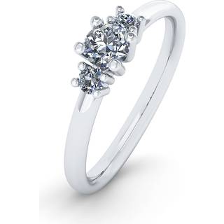 14 Karat Hvidguld Ring fra Henrik Ørsnes Design med Diamanter 0,16 Carat W/SI