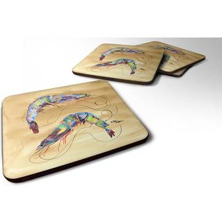 """" Caroline's Treasures 8158FC Rejer skumkaster (sæt på 4) 3,5 """" ""H x 3,5"" """" W multicolor """"