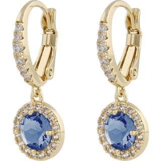SNÖ Of Sweden Seine Pendant Earrings Gold Light Blue Onesize