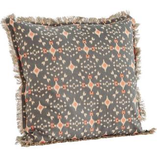 Madam Stoltz Pudebetræk 50x50 Cm Ecru - Pyntepuder & Betræk Bomuld Grå - CC-5050-233