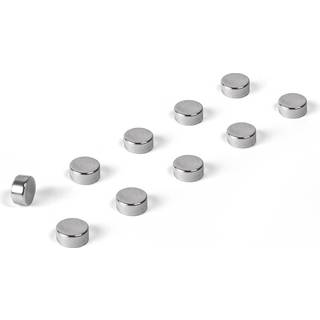 Farvede power magneter 6x3 mm., 10-pak hvid
