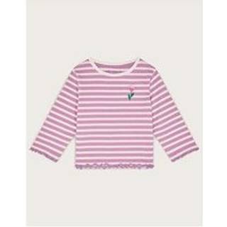 Monsoon Monsoon Purple 100% Cotton Tulip Stripe Top