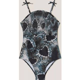 Monsoon Monsoon Black Tie-Dye Heart Smocked Swimsuit