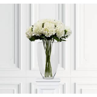 Kunstig Hortensia stilk hvid