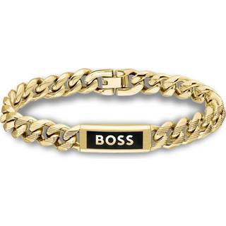 Guldfarvet BOSS Kassy Emblem Armbånd