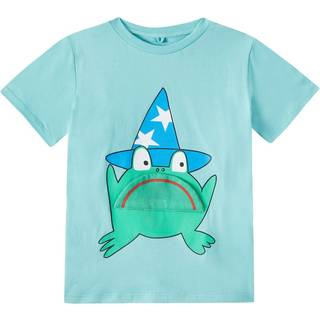 Stella McCartney Kids Printed cotton jersey T-shirt - blue - Y 10