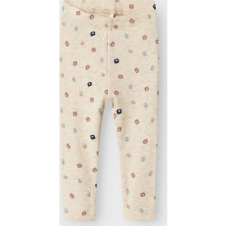 Name It Peyote Melange Bamse Rib Leggings - Str. 0m 50cm