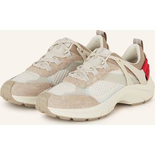 Signatursneakers med mesh og ruskind
