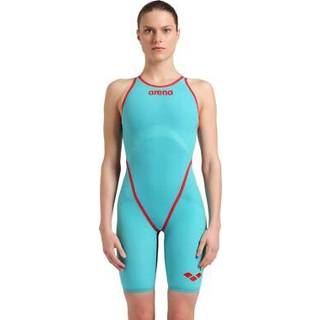 Arena konkurrence badedragt til damer - Carbon Core FX - Turkis/rød