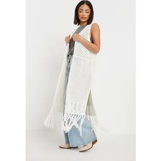 PixieGirl Petite PixieGirl Petite Natural Crochet Longline Coverups