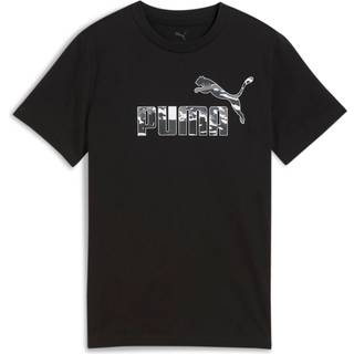 Puma Essentials Camo Tee Youth, Black, Size 9-10Y, Kids - Black - 9-10Y