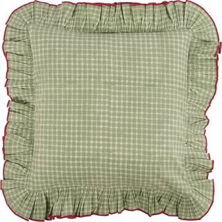 Pick a Poppy Vichy Pudebetræk 40x40 Cm t - Pyntepuder & Betræk Bomuld Grøn - T07404007SS24-027