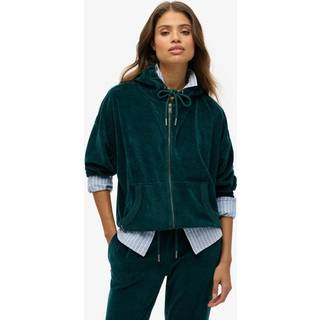Superdry Superdry Green Velour Zip Hoodie