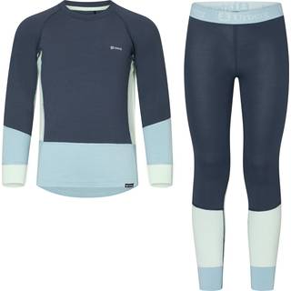 Urberg Juniors' Tree Base Layer Set Blue Nights/stone Blue/celadon, 158/164
