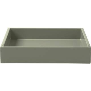 Mojoo Lux lakeret dekorationsbakke 19x19x3,5 cm Sage