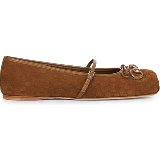 Gucci Gucci Horsebit GG suede ballet flats - brown - EU 38.5