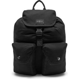 Canvas Flap Backpack - Black - One Size